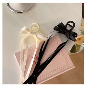 Papasgix Large Bow Hair Claw Clips for Women & Girls