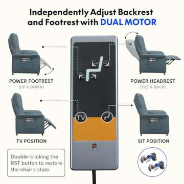 FLEXISPOT XC3 Recliner Chair for Adults, Massage Fabric Small Recliner for Living Room, Adjustable Home Theater Seating Reading Chair Modern Single Sofa with Padded Seat Backrest (Beige)