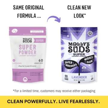 Molly's Suds Super Powder Detergent | Extra Strength Laundry Soap, Stain Fighting | Sensitive Skin |...