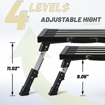 Adjustable 1000Lbs RV Step - Safe, Sturdy, Portable Solution