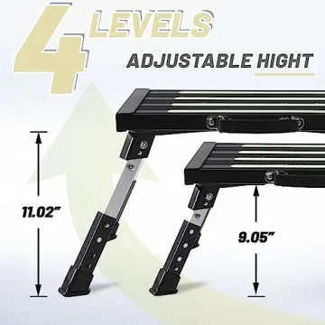 Adjustable 1000Lbs RV Step - Safe, Sturdy, Portable Solution