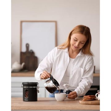 Veken Coffee Canister with Date Tracker & Scoop
