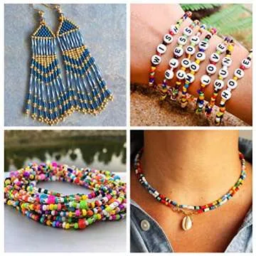 Kyrieval 36000 Pcs Glass Seed Beads for Jewelry Making