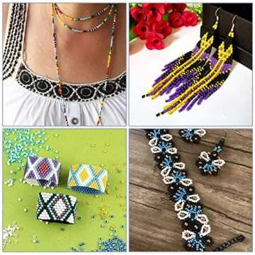 Kyrieval 36000 Pcs Glass Seed Beads for Jewelry Making