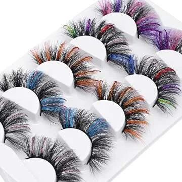 20mm Glitter Lashes for Halloween & Cosplay Makeup