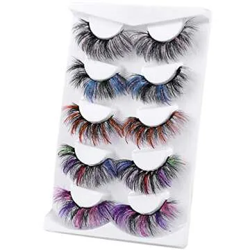 20mm Glitter Lashes for Halloween & Cosplay Makeup