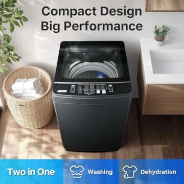 Anypro Portable Washing Machines 27 LBS Full Automatic Clothes Washer and Spinner Combo with 10 Prog...