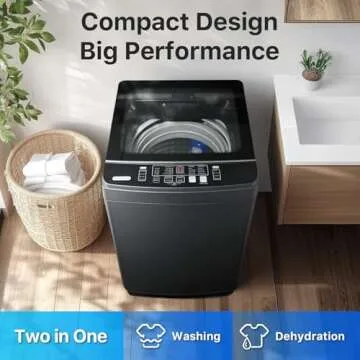 Anypro Portable Washing Machines 27 LBS Full Automatic Clothes Washer and Spinner Combo with 10 Prog...
