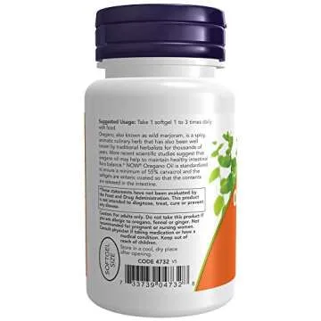 Now Supplements, Oregano Oil with Ginger and Fennel Oil, Enteric Coated, 90 Softgels (Pack of 3)