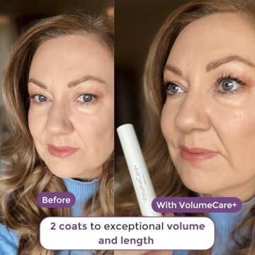 Rumi Cosmetiques VolumeCare+ Mascara For Older Women - Extreme Length and Volume 2-in-1 Formula - No...