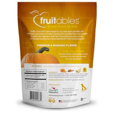 Fruitables Baked Dog Treats – Healthy Low Calorie – Free of Wheat, Corn and Soy – Pumpkin and ...