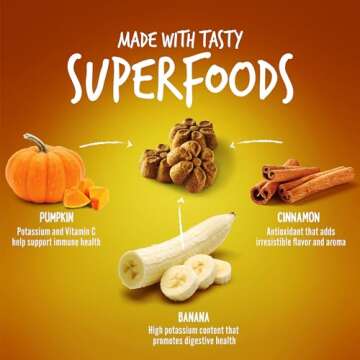 Fruitables Pumpkin and Banana Training Treats for Dogs