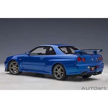 AUTOart 1/18 Nissan Skyline GT-R (R34) V Spec II Bayside Blue Model Car