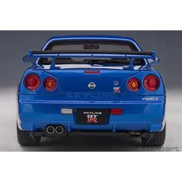 AUTOart 1/18 Nissan Skyline GT-R R34 Bayside Blue Model