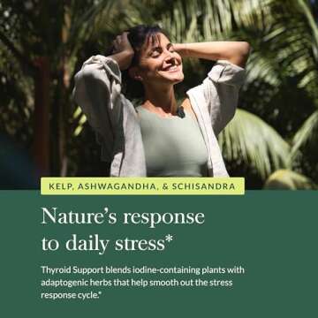 Gaia Herbs Thyroid Support - Made with Ashwagandha, Kelp, Brown Seaweed, and Schisandra to Support Healthy Metabolic Balance and Overall Well-Being - 120 Vegan Liquid Phyto-Capsules (40-Day Supply)