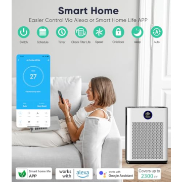 FRESHDEW Smart Air Purifier for Home Up to 2300ft²