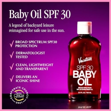 Vacation Baby Oil SPF 30 - Nourishing Sunscreen Oil