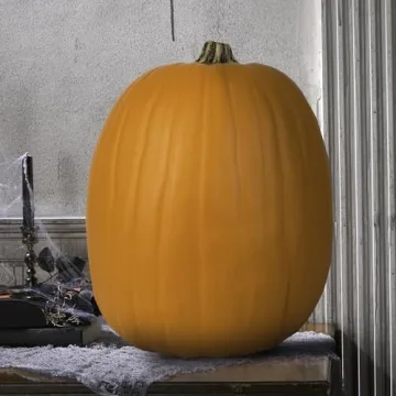 13" Orange Craft Pumpkin for Fall and Halloween Décor