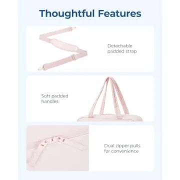 BAGSMART Travel Duffle Bag Gym Bag for Women, 31L Puffer Tote Bag Quilted Laptop Carry on, Weekender Overnight Bag Organizer Duffel Bag for Travel, Black