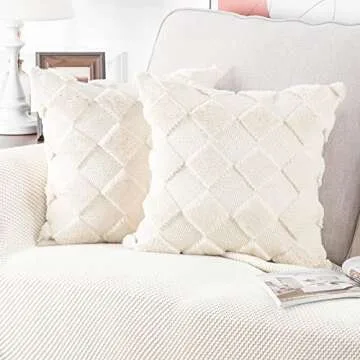 Soft Plush Velvet Decorative Pillow Covers Set of 2 16x16