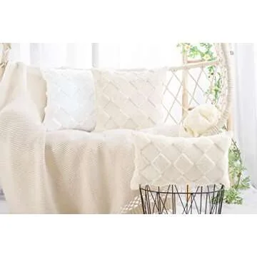 Soft Plush Velvet Decorative Pillow Covers Set of 2 16x16