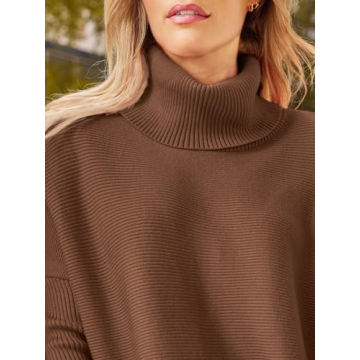 LILLUSORY Chic Oversized Turtleneck Sweater for Women