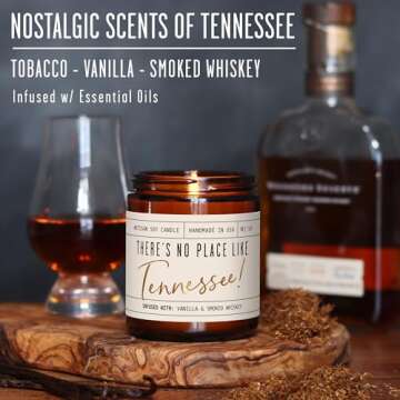 Tennessee Gifts, Tennessee Decor - There's No Place Like Tennessee Candle, 9oz, Eco-Friendly