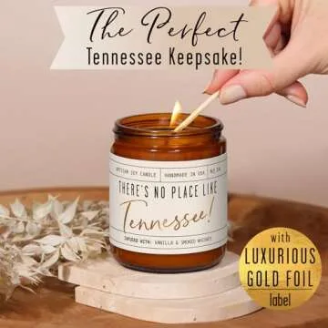 Tennessee Candle with Vanilla & Smoked Whiskey for Home