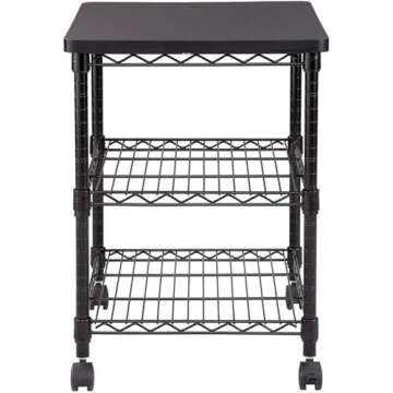 Safco Rolling Cart for Home Office - Durable & Portable