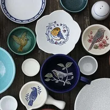 OLYCRAFT 2 Pcs Silk Screen Stencils Bird Pattern Self-Adhesive Silk Screen Printing Stencil Branch Reusable Mesh Transfer for Painting on Wood, DIY Decoration T-Shirt Fabric 8.7x11 Inch