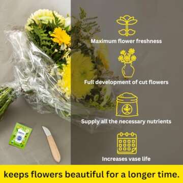 Chrysal Flower Boost – Clear Flower Food Packets for Flower Arrangements & Bouquets – Floral Supplies for Fresh Flowers – Fresh Flower Arrangements Supplies (5g - 100 Ct)