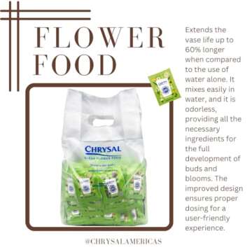 Chrysal Flower Boost – Clear Flower Food Packets for Flower Arrangements & Bouquets – Floral Supplies for Fresh Flowers – Fresh Flower Arrangements Supplies (5g - 100 Ct)