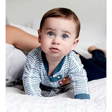 Burt's Bees Baby Sleep and Play PJs, 100% Organic Cotton One-Piece Zip Front Romper Jumpsuit Pajamas