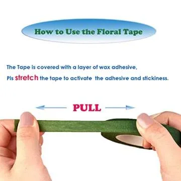 JFFX 4 Rolls Floral Tape 1/2" Wide 30 Yards/Roll Floral Tapes for Bouquet Stem Wrap and Flowers Making Craft Projects (Brown)