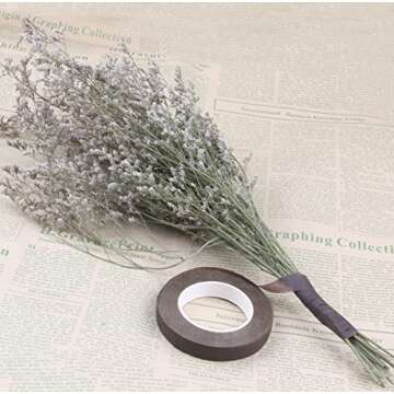 JFFX 4 Rolls Floral Tape 1/2" Wide 30 Yards/Roll Floral Tapes for Bouquet Stem Wrap and Flowers Making Craft Projects (Brown)