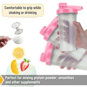 Mr. Pen 28oz Shaker Bottle for Protein Mixes, Pink