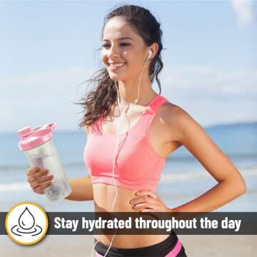 Mr. Pen 28oz Shaker Bottle for Protein Mixes, Pink