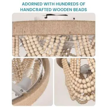 Frstem Boho Ceiling Fan with Light & Remote Control