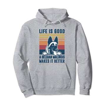 Belgian Malinois Dog Gifts For Men Women Belgian Malinois Pullover Hoodie