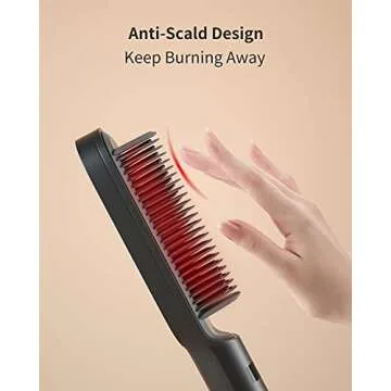 Hair Straightener Brush for Smooth, Frizz-Free Hair