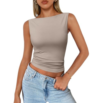 Trendy Queen Women Going Out Casual Tank Tops Spring Summer Basic Cute 2025 Sleeveless Shirt Y2K Fas...