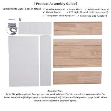 Large Acrylic Display Case for 1/64 Scale Diecast Cars - 28-Car Storage Organizer, Dust-Proof Cabinet with Adjustable Shelves, Compatible with Model Toy Collections