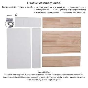 Large Acrylic Display Case for 1/64 Scale Diecast Cars - 28-Car Storage Organizer, Dust-Proof Cabinet with Adjustable Shelves, Compatible with Model Toy Collections