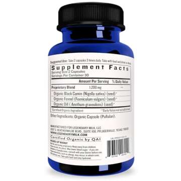 Legendairy Milk Organic Pump Princess Lactation Blend, 60 CT