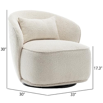KINWELL Swivel Barrel Chair - Comfort Meets Style