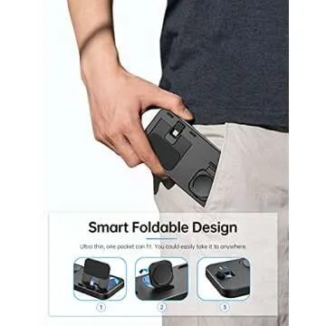 CEREECOO Portable Charging Station for Apple Products Foldable Charger Stand for iWatch 7/6/SE/5/4/3/2/1 Charging Stand for AirPods Pro/3/2/1 Charging Dock Holder (Black)…