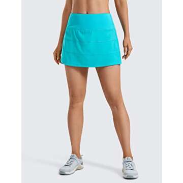 CRZ YOGA Lightweight High Waisted Tennis Skirt with Pockets