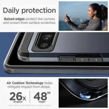 Spigen Tough Armor Designed for Pixel 8 Pro Case (2023) [Kickstand] [Military-Grade Protection] - Metal Slate