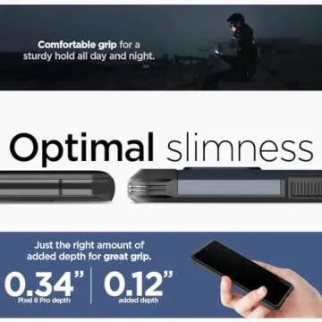 Spigen Tough Armor Designed for Pixel 8 Pro Case (2023) [Kickstand] [Military-Grade Protection] - Metal Slate