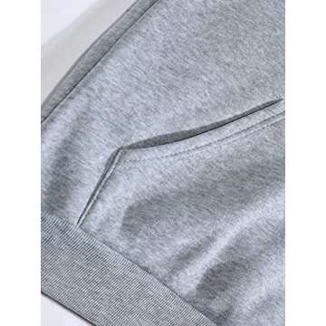 Floerns Women's Graphic Print Hoodie Long Sleeve Drawstring Sweatshirt Pullover Grey XS